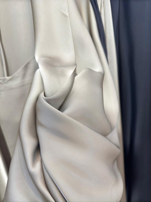 Premium Quality Satin Dress With Cardigan Co-Ord Sets